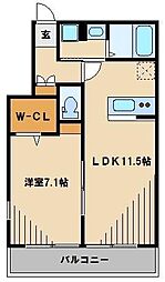 ルミエール 1LDKの間取図画像