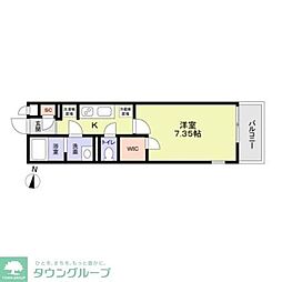 ベノーネ西所沢 1Kの間取図画像