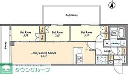 ASYLCOURT練馬中村橋 3LDKの間取図画像