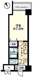 信開ドムス石倉 1Kの間取図画像