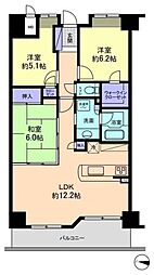 アパガーデンプレイス富山 3LDKの間取図画像
