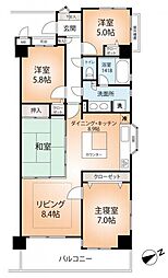 アパガーデンシティ城東 4LDKの間取図画像