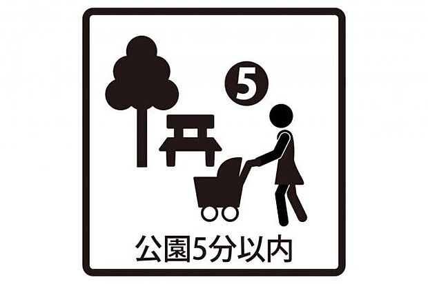 公園が徒歩5分圏内にございます