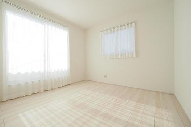 【　居室　／　6.06帖　】 二面採光により、採光・通風良好なお部屋