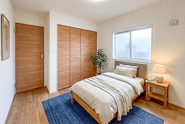 【 居室 / 2号棟 】 クローゼット収納が備わるスタンダートなお部屋 ※家具や小物はCGによるイメージです