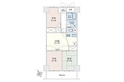 ライオンズマンション狭山 3LDKの間取図画像