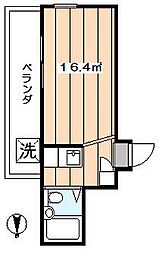 桜台アームス 4階ワンルームの間取り