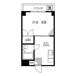 レジデンス阿佐谷 1階1Kの間取り