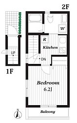 ソフィアビレッジ東高円寺 2階1Kの間取り