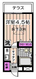センチュリー阿佐谷北 1Kの間取図画像
