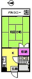 フラット野方 1Kの間取図画像
