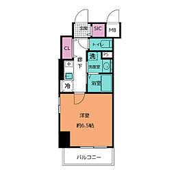 Claire Fontaine 西船橋 5階1Kの間取り