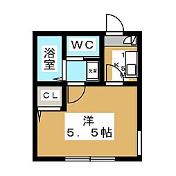 ヴランドール西船 1階1Kの間取り