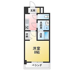 Due西船橋 1Kの間取図画像
