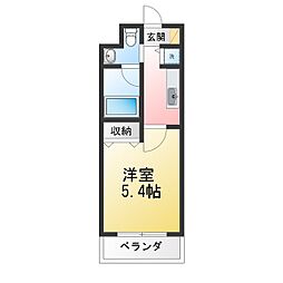 S-FORT西船橋 1Kの間取図画像