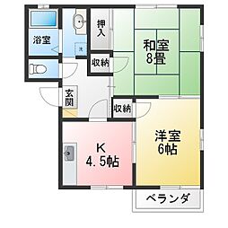 ウェルシャン3S 2Kの間取図画像