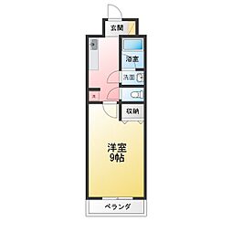 アルティオ西船橋 1Kの間取図画像