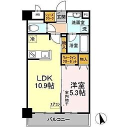 LUMIERE 1LDKの間取図画像