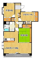 フラージュ・ヴェール 2階3LDKの間取り