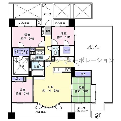 間取り レクセルプラッツァ南行徳 4階/-