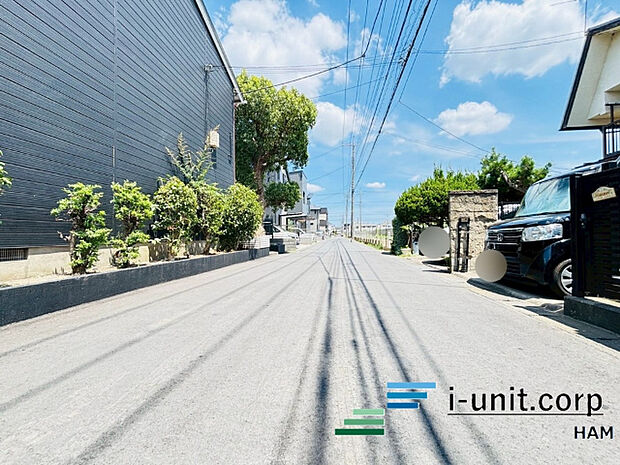 前面道路です。