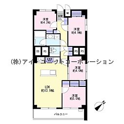 行徳第一スカイハイツ 4LDKの間取図画像