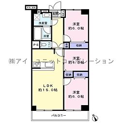 コンドミニアム葛西 3LDKの間取図画像