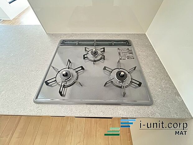 三口コンロでお料理も楽ちん!