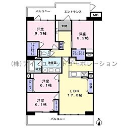 マリナイースト21フォーラム海風の街16 4LDKの間取図画像