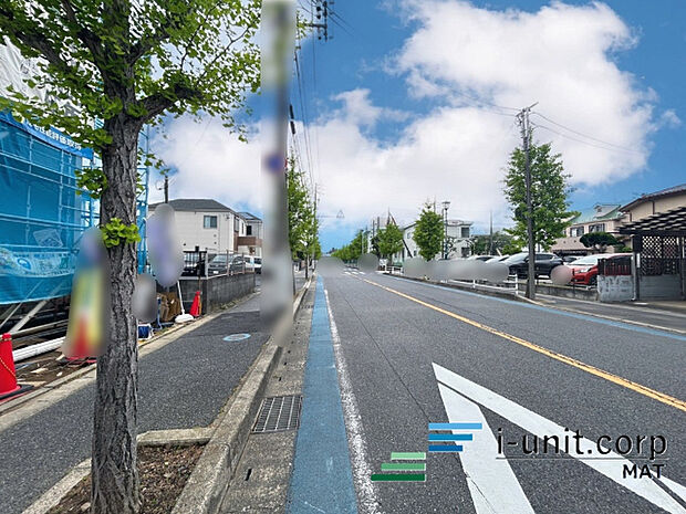 前面道路です。