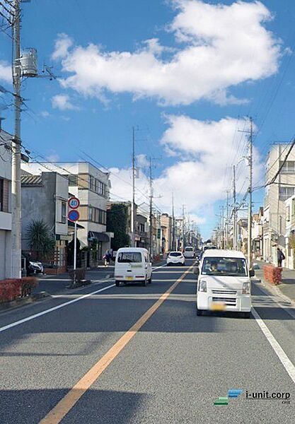 前面道路です。