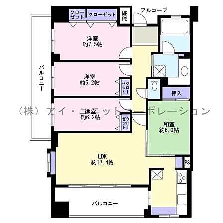 4LDK 間取り