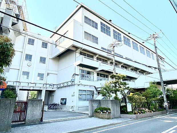 中学校「市川市立大洲中学校まで350m」