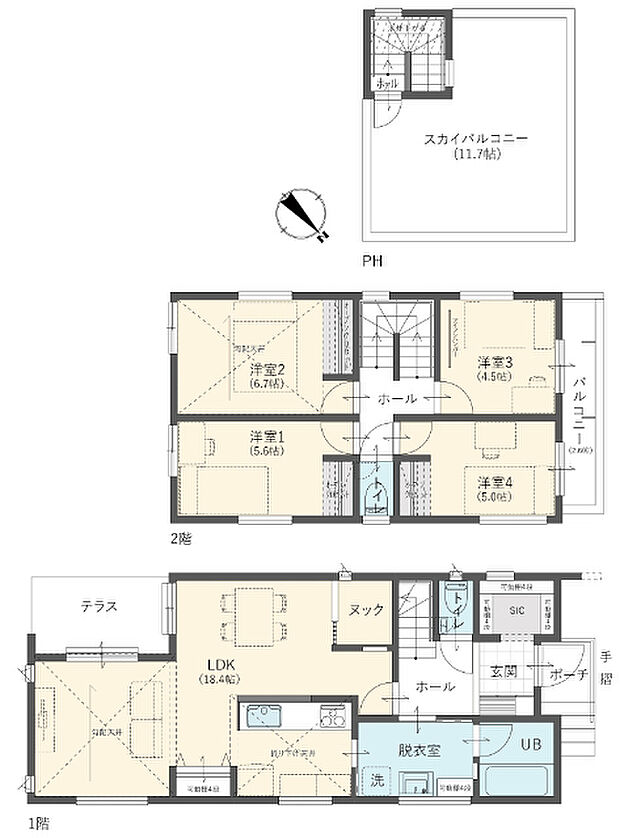 参考プラン建物面積99.15平米、建物価格：1860万円（税込）