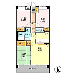 アバンドーネ高橋 3LDKの間取図画像