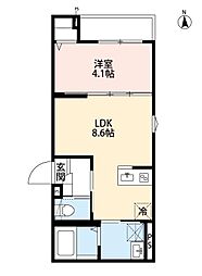 DolceVita南流山(ドルチェヴィータミナミナガレヤマ) 3階1LDKの間取り