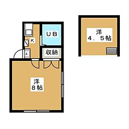 エスペラントイケダ 1Kの間取図画像