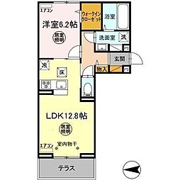 FerroPalazzoD 1LDKの間取図画像