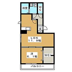ノールメゾン南流山1 1LDKの間取図画像