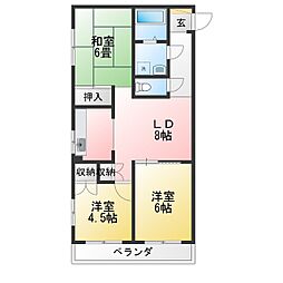 (株)ニューホームズ第一マンション 3DKの間取図画像