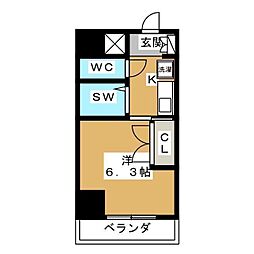 グランヒル松戸 ワンルームの間取図画像