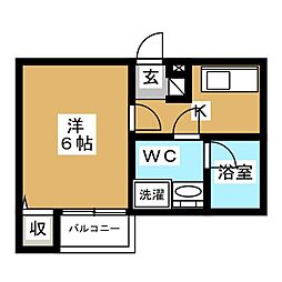 leciel 1Kの間取図画像