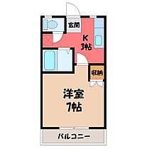 グランデージュFUJI A  ｜ 栃木県宇都宮市平松3丁目（賃貸アパート1K・1階・24.30㎡） その2