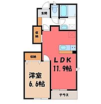 サンパレス  ｜ 栃木県栃木市平井町（賃貸アパート1LDK・1階・44.72㎡） その2