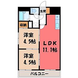 JR東北本線 宇都宮駅 バス13分 陽西通り十文字下車 徒歩1分 2階/-