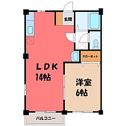 JR東北本線 宇都宮駅 バス15分 団地西下車 徒歩2分
