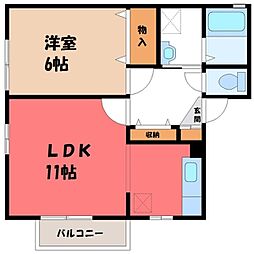 JR東北本線 宇都宮駅 バス15分 鶴田神社前下車 徒歩3分 2階/-