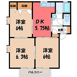 JR東北本線 宇都宮駅 バス21分 京町西下車 徒歩3分 1階/-