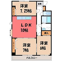 ベルヤナゼ 3LDKの間取図画像