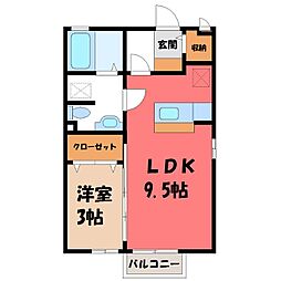 アネシスbd 1LDKの間取図画像